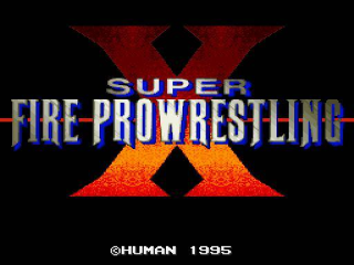 Super Fire Pro Wrestling X title screen for Super Famicom